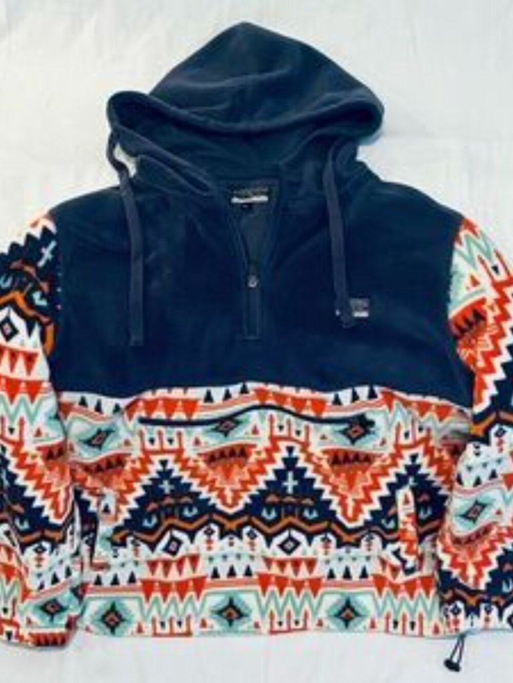 Free Nature Geometric Polar Fleece Hoodie Men’s L NWT Simons - Picture 2 of 2